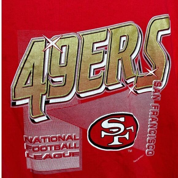 Vintage 90s 49ers NFL T Shirt Large - Picture 2 of 6